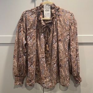 ZARA (NEW WITH TAGS) Paisley Printed Top